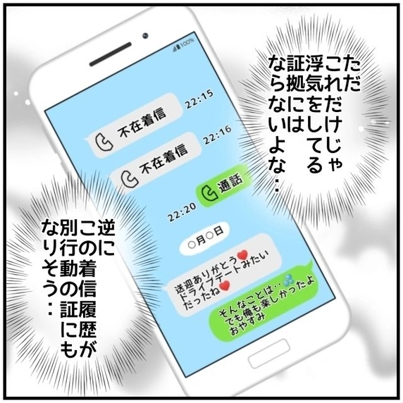【漫画】女の「デートみたいだった」のメッセージにカチン！【優しい夫とその同僚 Vol.40】