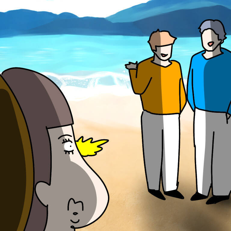 【漫画】ヤバ美と海辺を散歩へ「ナンパされたらどうしよう」【非常識な女がウチにきた Vol.23】