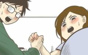 感動…！ 陣痛の様子が変化し、赤ちゃんの髪の毛が見えてきた