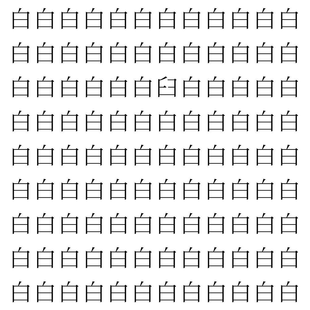 【漢字探し】ずらっと並んだ「白」の中にまぎれた別の漢字一文字は？
