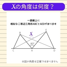 【角度当てクイズ Vol.2372】xの角度は何度？