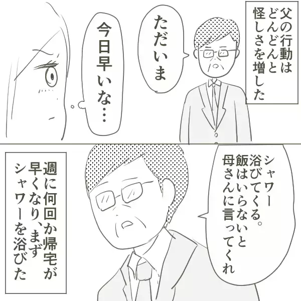 「父の行動がますます怪しさが増すなか、弟が決定的な写真を撮影」の画像