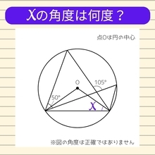 【角度当てクイズ Vol.1912】xの角度は何度？