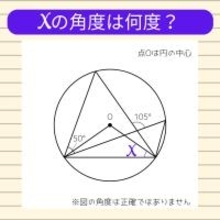 【角度当てクイズ Vol.1912】xの角度は何度？