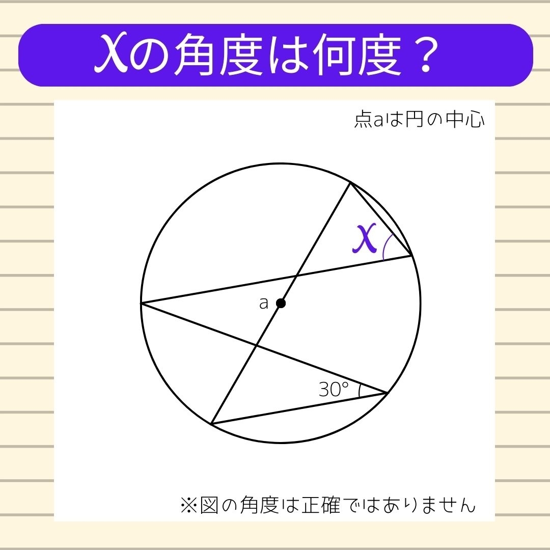 【角度当てクイズ Vol.317】xの角度は何度？