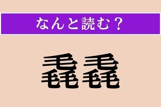 【難読漢字】「毳毳」正しい読み方は？ けけけけけけ…？