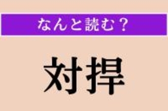 【難読漢字】「対捍」正しい読み方は？ 抵抗することです