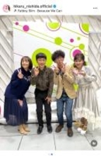 西田ひかる、浅香唯と「ノンストップ！」出演　M-1王者たくろうとも記念撮影「朝から大興奮!!」