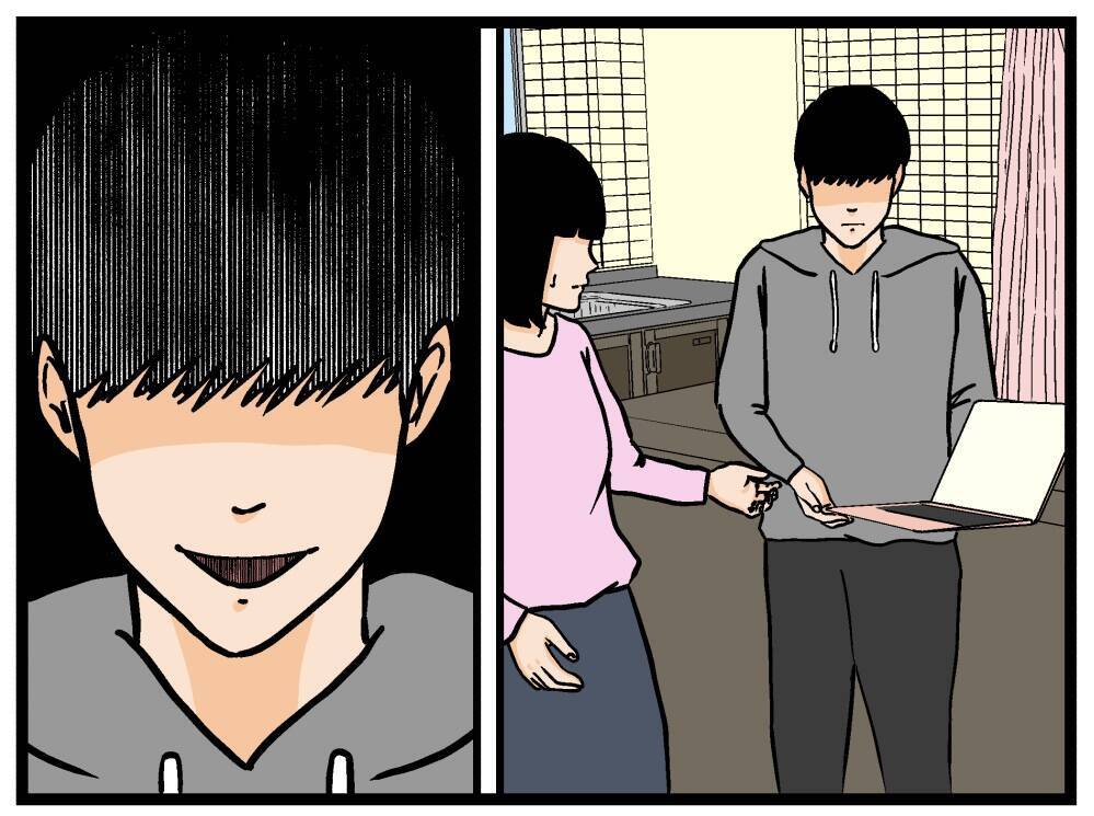 【漫画】父親は彼氏に息子の罪を着せる気満々【母の再婚はヤバイモンスター Vol.43】