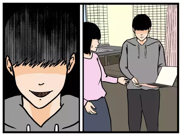 「【漫画】父親は彼氏に息子の罪を着せる気満々【母の再婚はヤバイモンスター Vol.43】」の画像