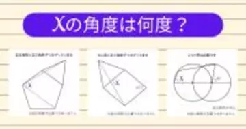 【角度当てクイズ Vol.2175】xの角度は何度？＜全3問＞