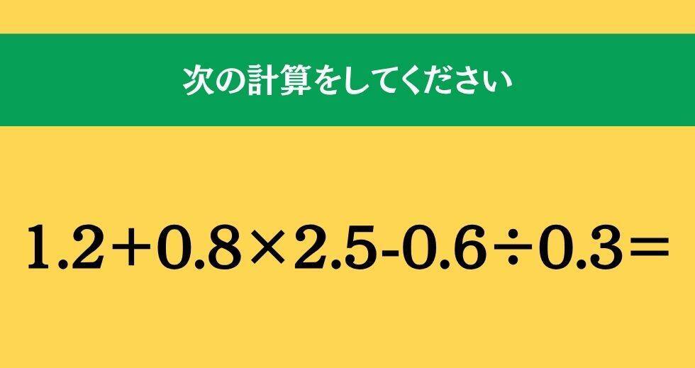 大人ならわかる？ 小学校の「算数」問題＜Vol.2704＞