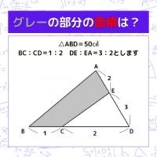 【図形問題】グレーの部分の面積を求めよ！＜Vol.753＞