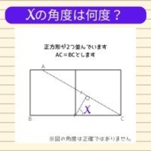 【角度当てクイズ Vol.1972】xの角度は何度？