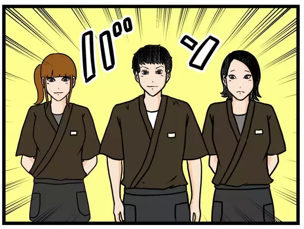「【漫画】制服に身を包み、いよいよ開店！「まかせるにゃ」【元引きこもりがバイトリーダー Vol.21】」の画像