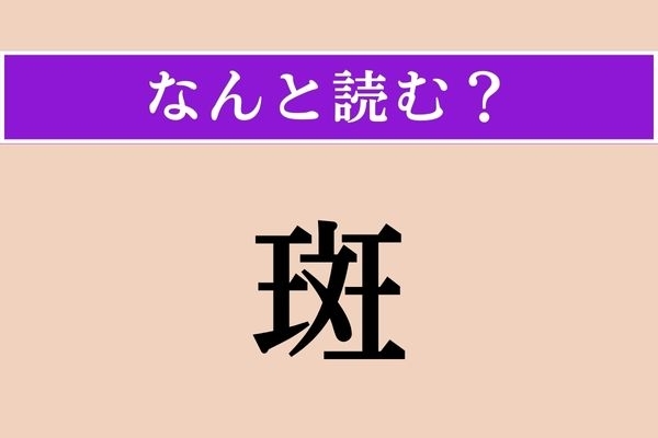 【難読漢字】「斑」正しい読み方は？ ひらがな3文字の読み方は？