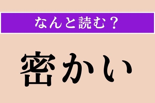 【難読漢字】「密かい」正しい読み方は？「密かく」とも使われます