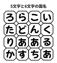 【単語パズル Vol.34】5文字と6文字の国名を見つけて！