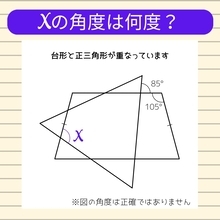 【角度当てクイズ Vol.1212】xの角度は何度？