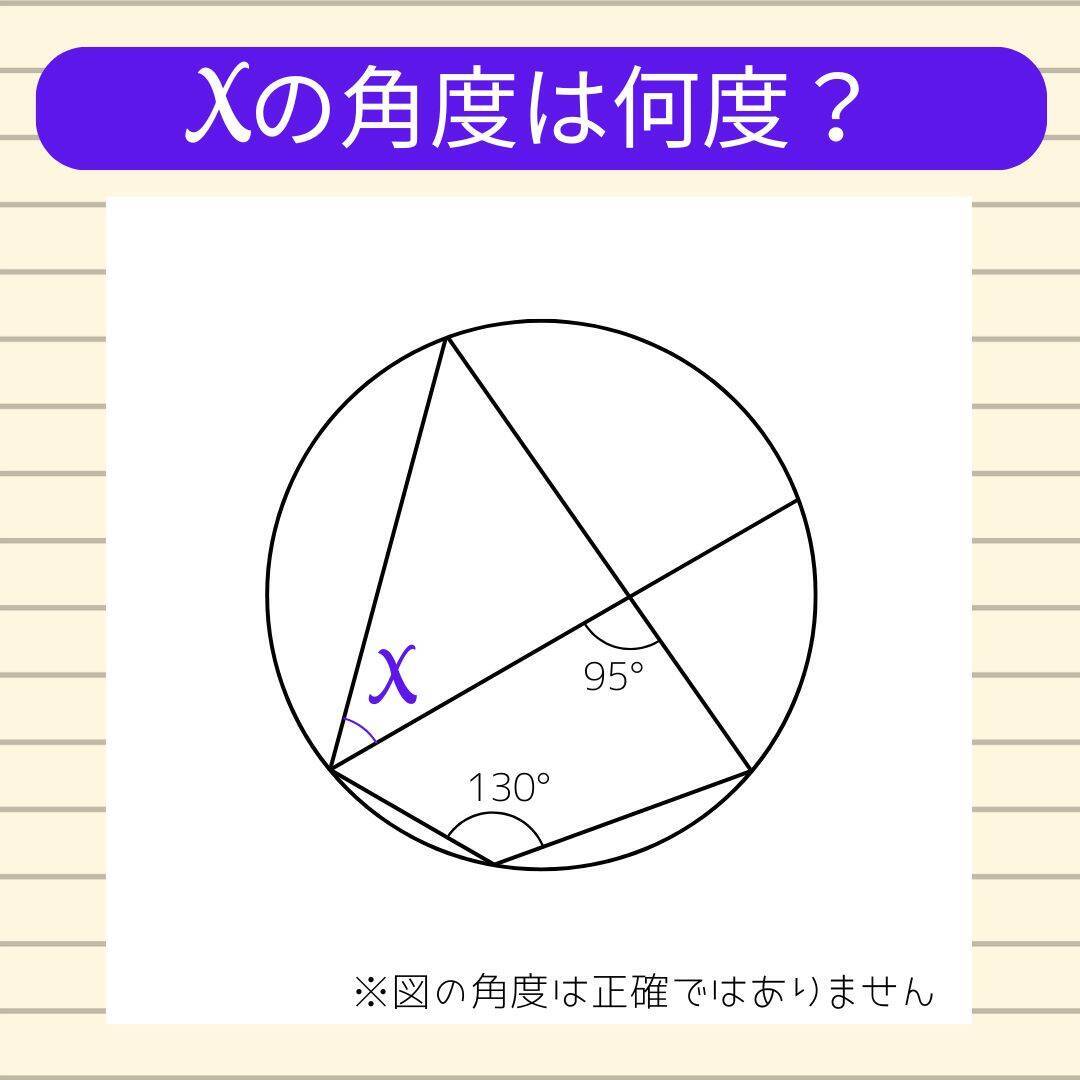 【角度当てクイズ Vol.2064】xの角度は何度？