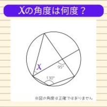 【角度当てクイズ Vol.2064】xの角度は何度？