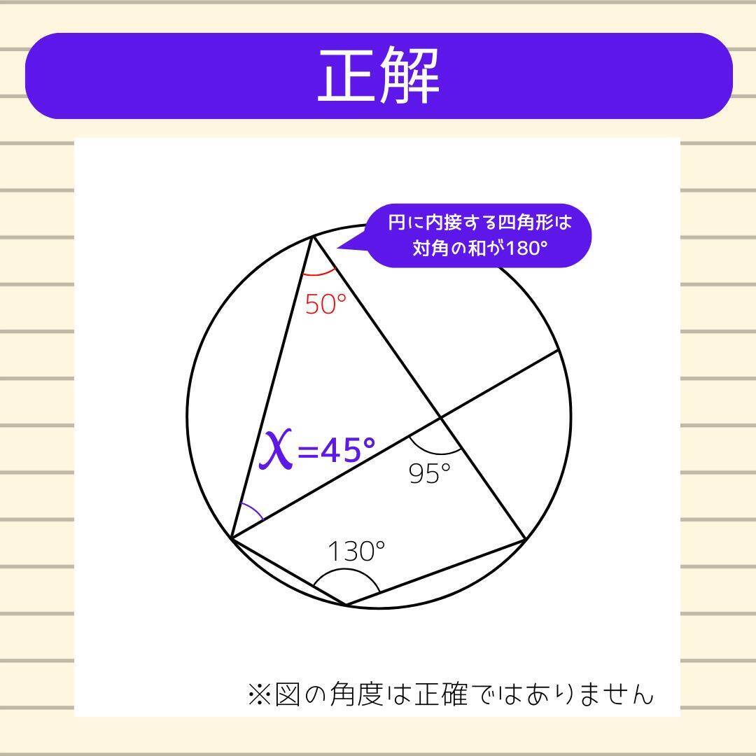 【角度当てクイズ Vol.2064】xの角度は何度？