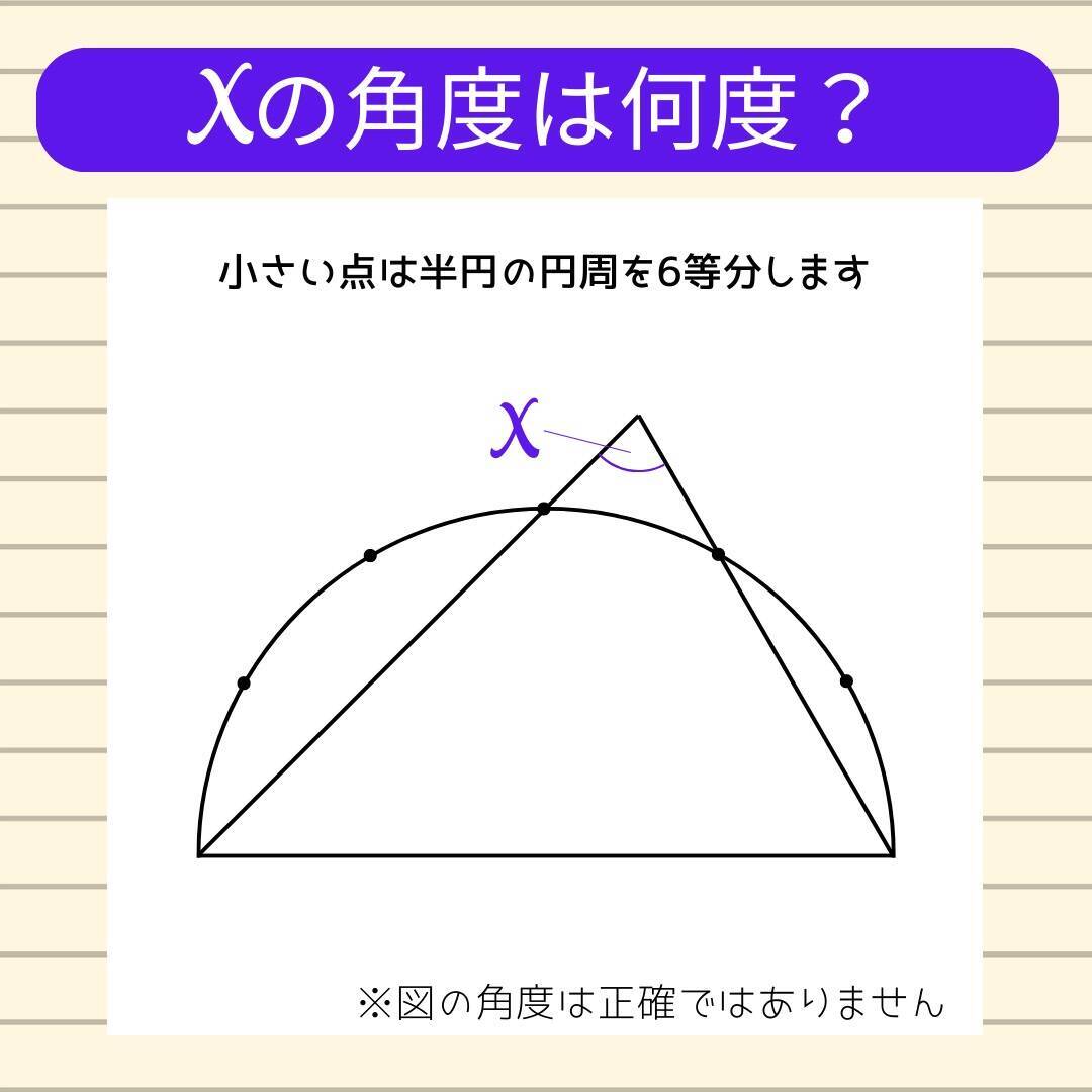 【角度当てクイズ Vol.2245】xの角度は何度？＜全3問＞