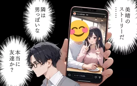 【漫画】休日に潜む違和感…妻の隣に映る謎の人物とは？【30日後に転職するエンジニアVol.6】の画像