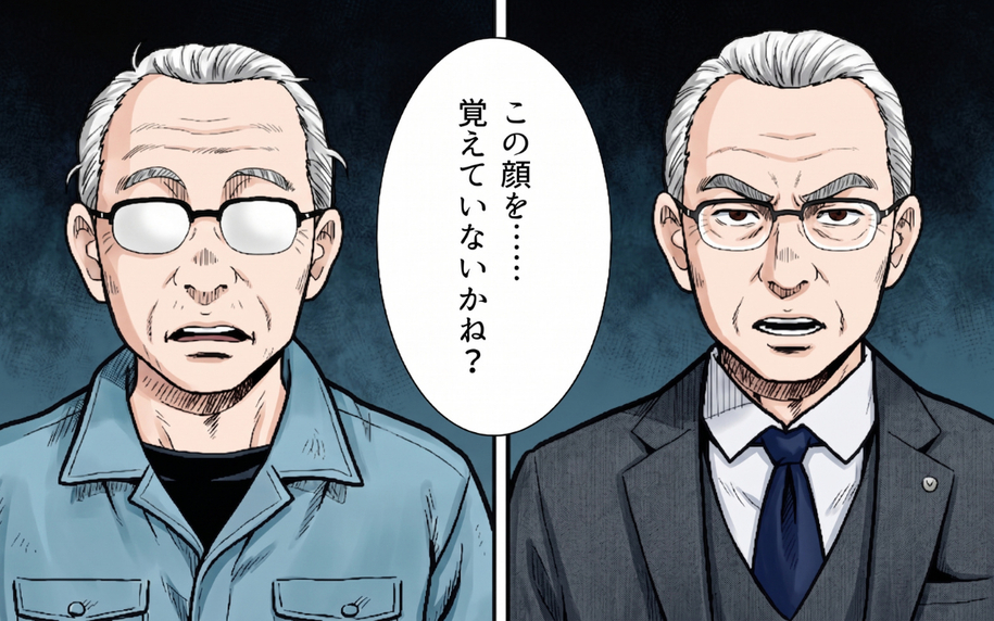 「この顔を……覚えていないかね?」――会長の正体に、先輩は崩れ落ちた