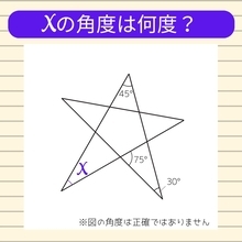 【角度当てクイズ Vol.2376】xの角度は何度？
