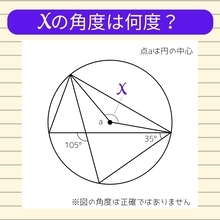 【角度当てクイズ Vol.675】xの角度は何度？