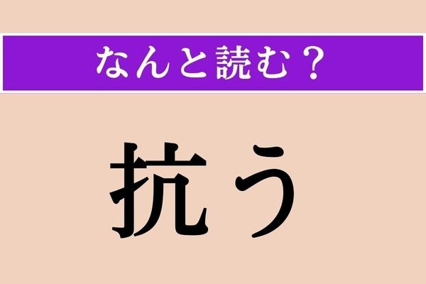 【難読漢字】「抗う」正しい読み方は？「あらがう」以外の読み方わかりますか？