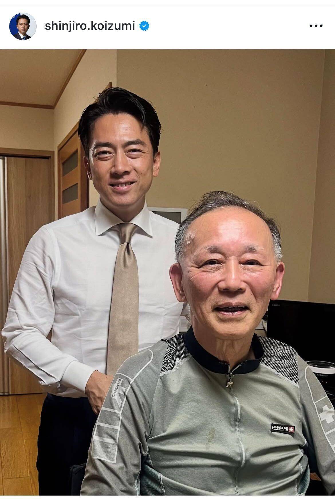 小泉進次郎氏、谷垣元総裁と面会「総裁選の経験を糧に歩んでいく力を頂きました」