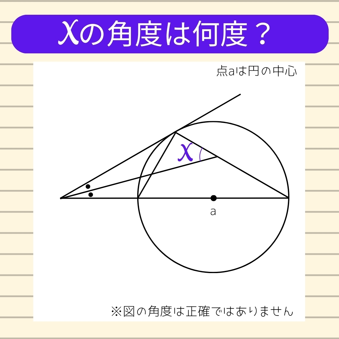 【角度当てクイズ Vol.369】xの角度は何度？