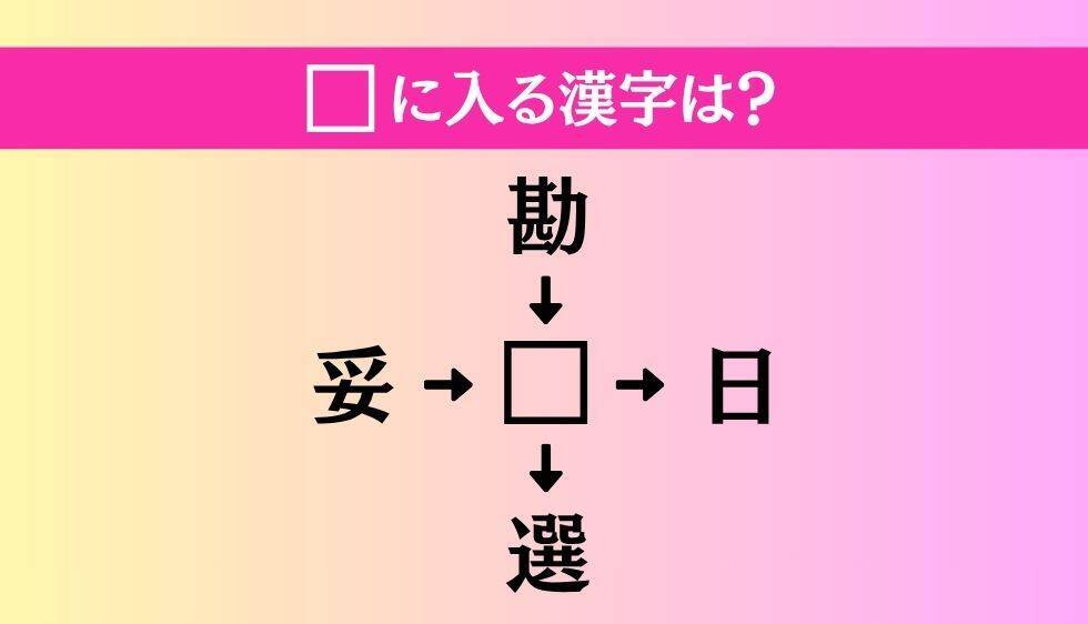【穴埋め熟語クイズ Vol.4596】□に漢字を入れて4つの熟語を完成させてください