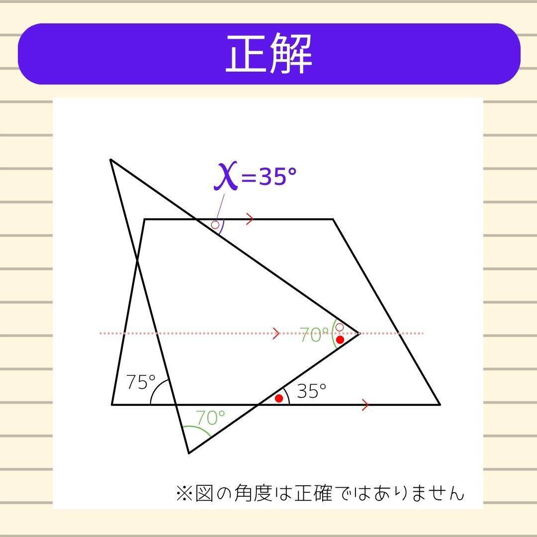 【角度当てクイズ Vol.2426】xの角度は何度？