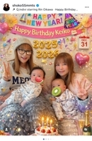 中川翔子、母・桂子さんの誕生日祝いと双子との年越し写真を公開　2025年は「人生の第二章」