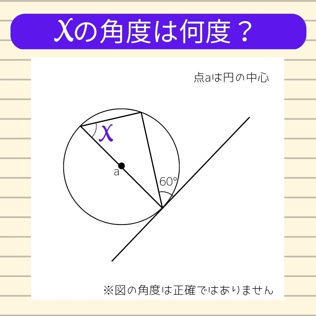【角度当てクイズ Vol.141】xの角度は何度？