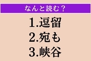 【難読漢字】「逗留」「宛も」「峡谷」読める？