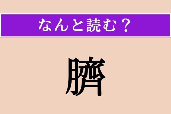 【難読漢字】「臍」正しい読み方は？ 体の真ん中にあります