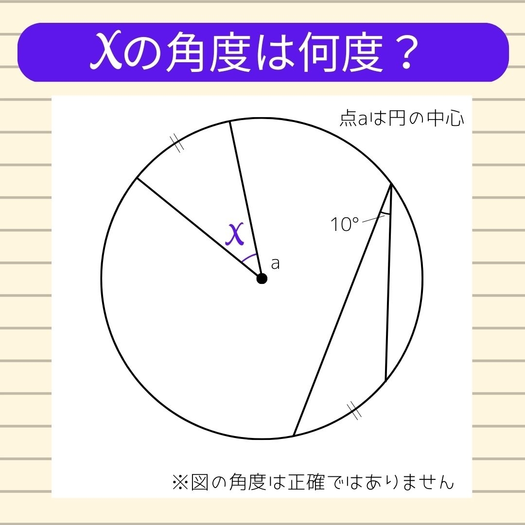 【角度当てクイズ Vol.121】xの角度は何度？