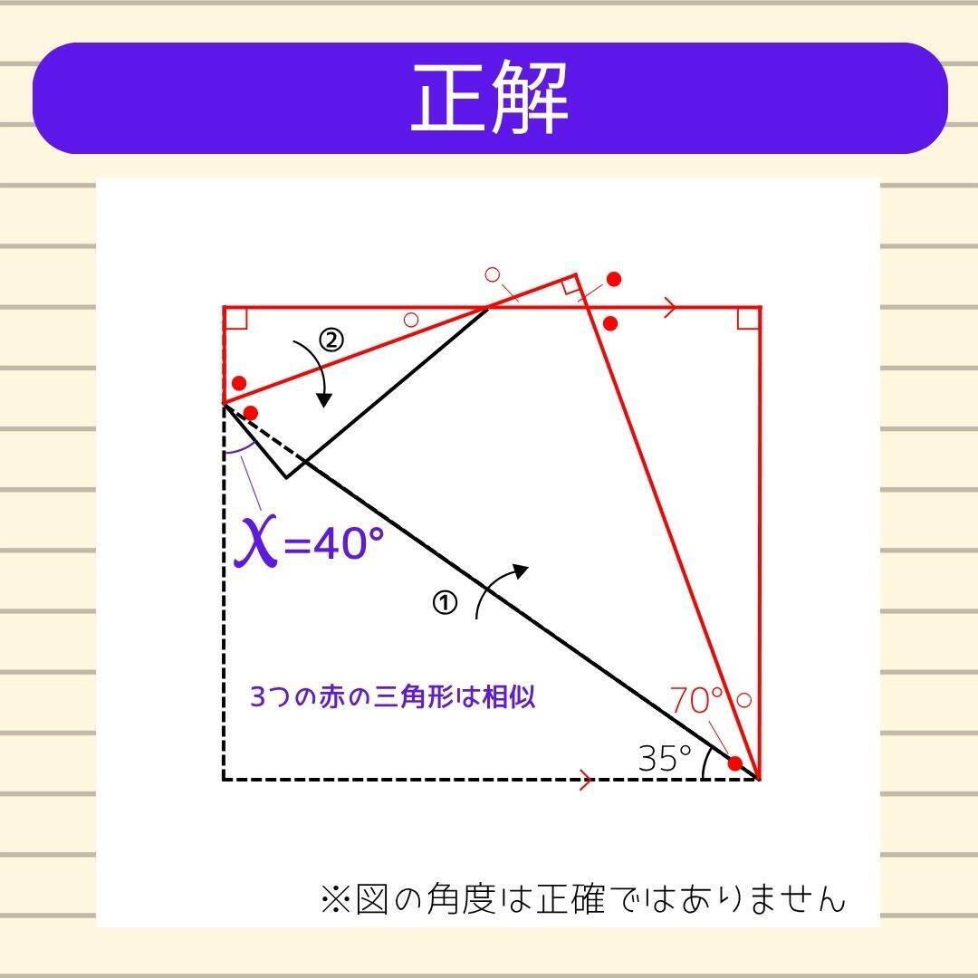 【角度当てクイズ Vol.1856】xの角度は何度？
