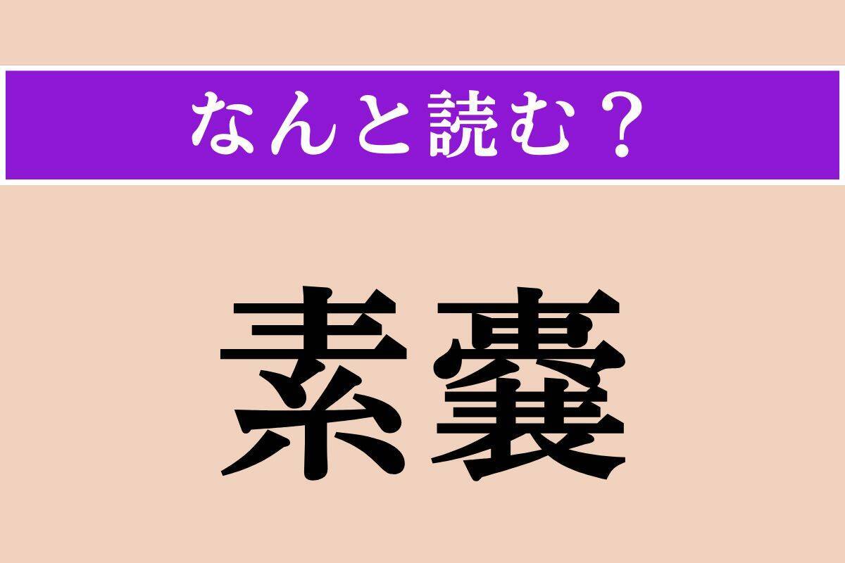 【難読漢字】「素嚢」「淹す」「逓送」読める？