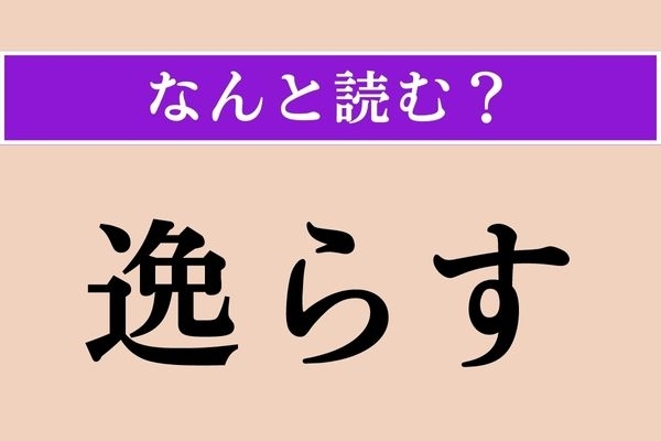 【難読漢字】「逸らす」正しい読み方は？「逸」には「はしる」「にげる」といった意味があります