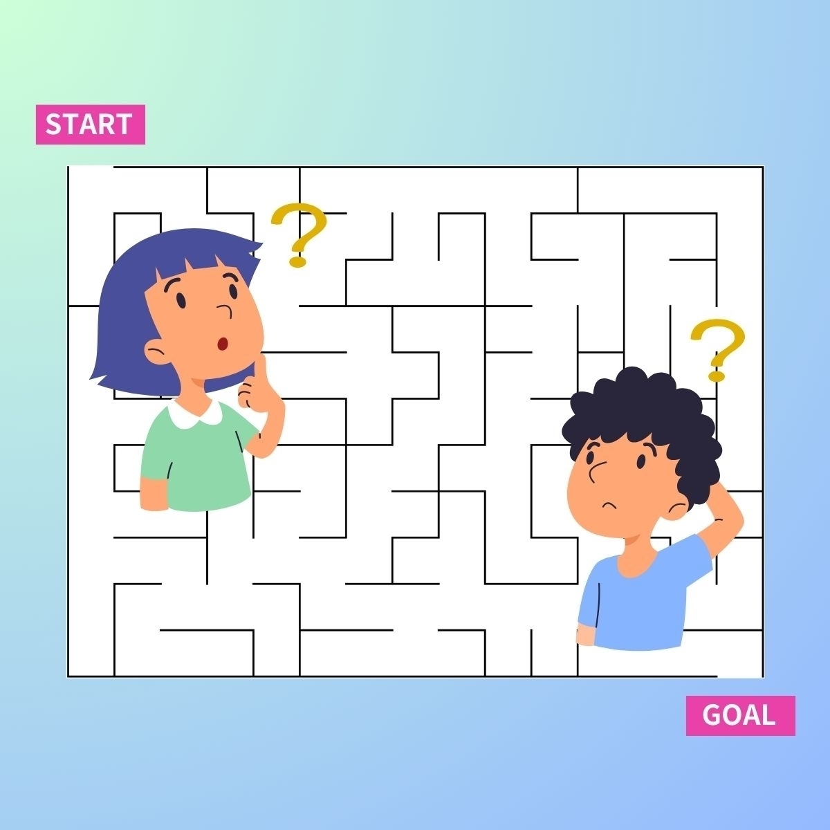 【ぐるぐる迷路 Vol.13】行き止まりを回避してゴールを目指せ！＜知育・脳トレ＞