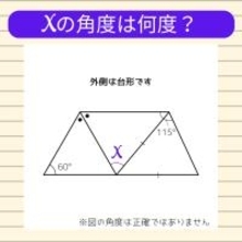 【角度当てクイズ Vol.1846】xの角度は何度？