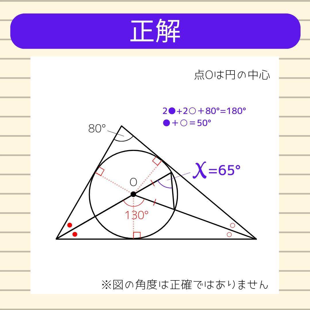 【角度当てクイズ Vol.2146】xの角度は何度？