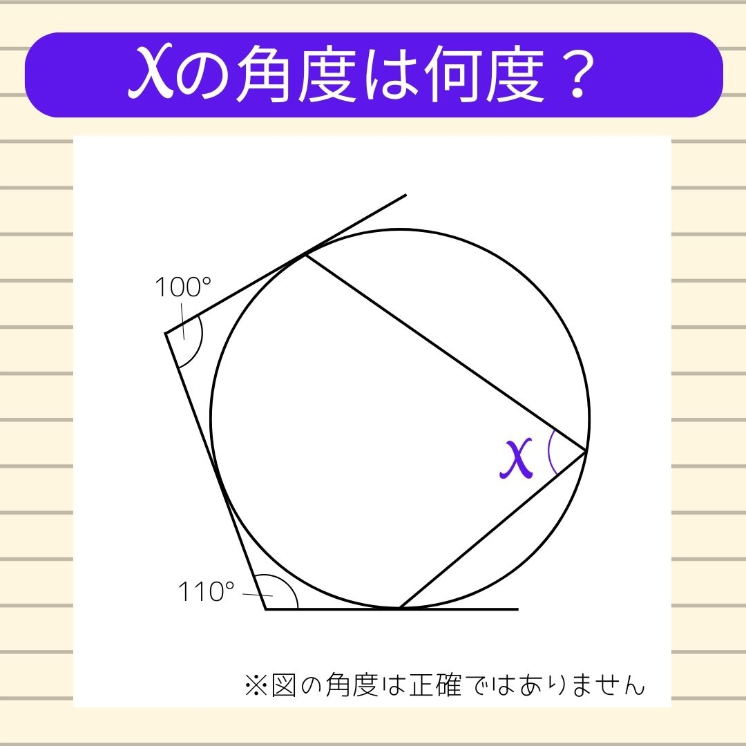 【角度当てクイズ Vol.2184】xの角度は何度？
