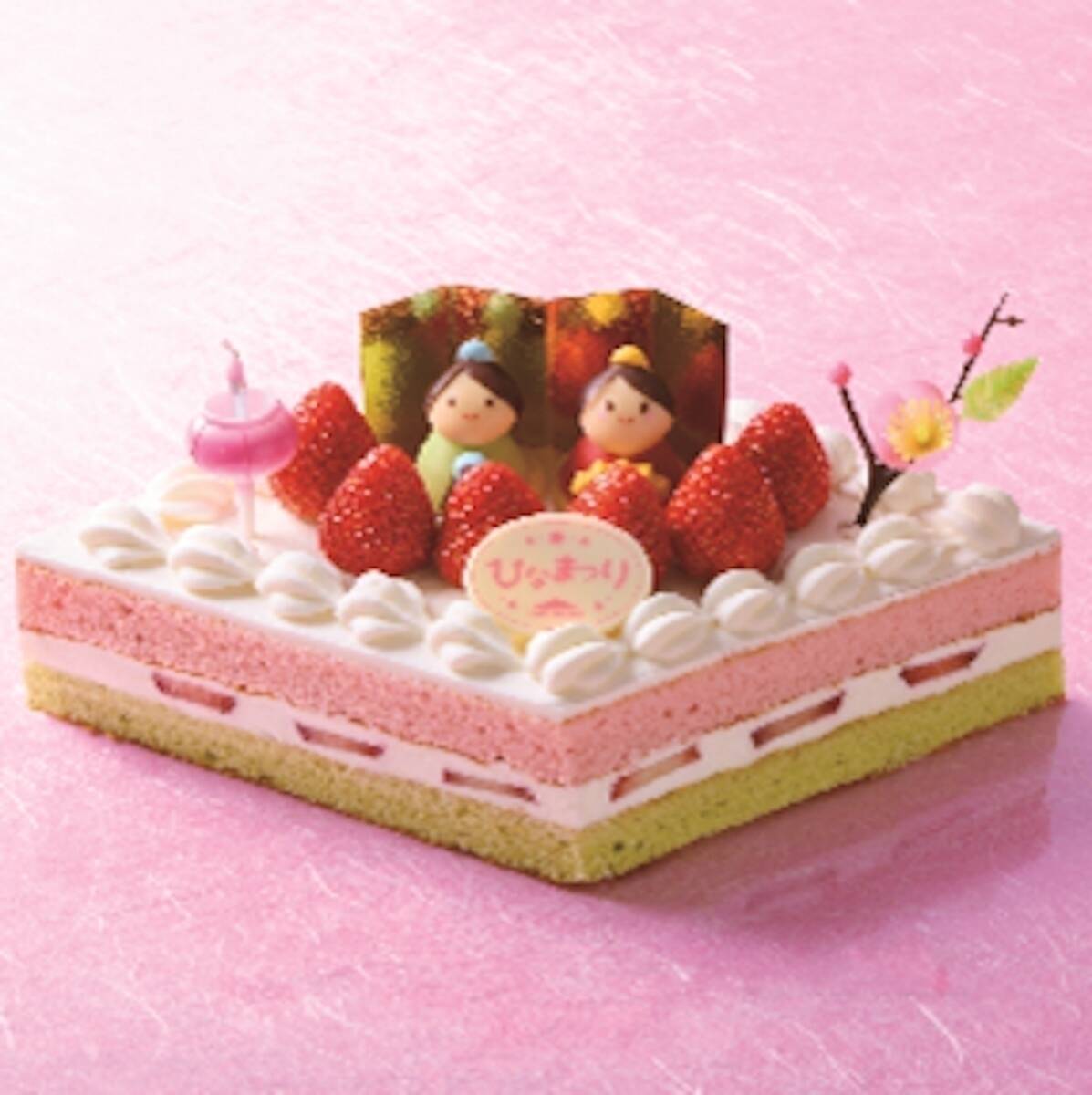 春色のデコレーションが華やか！ 人気のシャトレーゼが「ひなまつりケーキ」を期間限定販売