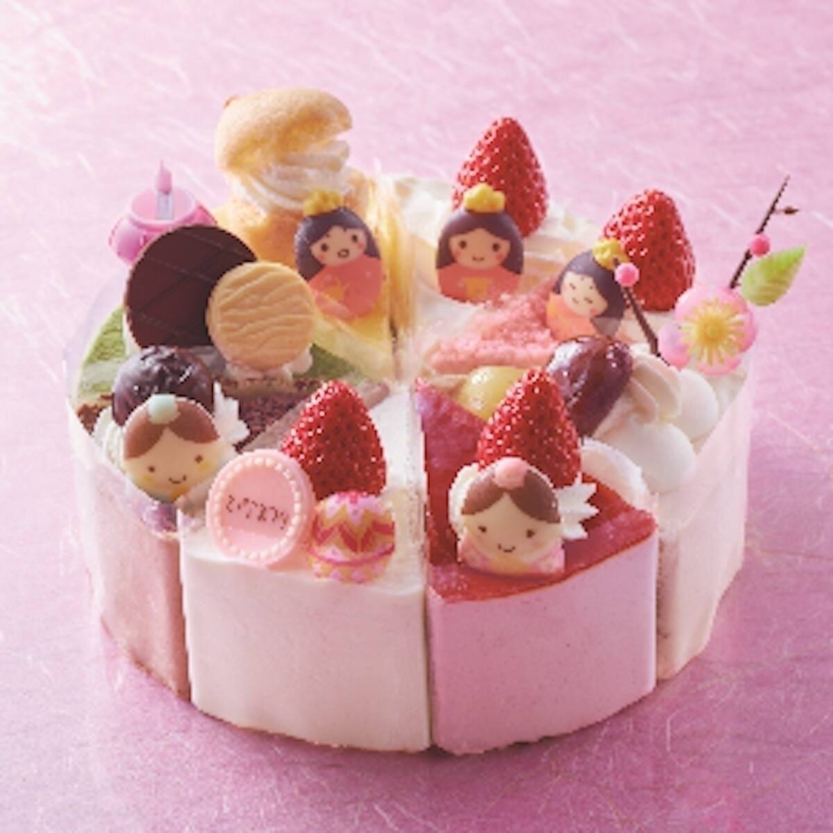 春色のデコレーションが華やか！ 人気のシャトレーゼが「ひなまつりケーキ」を期間限定販売